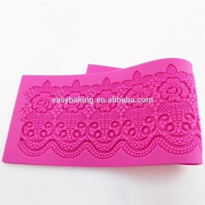 Hot Selling Custom Wedding Decoration Birthday Party Cake Silicone Lace Mat