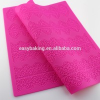 Large Multi Layer Wedding Cake Decoration Fondant Scroll Border Silicone Flower Lace Mat