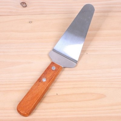 Stainless Steel With Wooden Handle Pizza Cheese Shovel Cake Knife Scoop